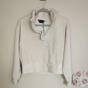 Prana | Prana Escambia Cream Half Zip Top Women's Size Small